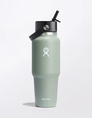 Hydro Flask Wide Mouth Travel Bottle with Flex Straw Cap 32 oz (946 ml) Agave