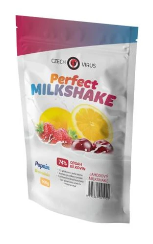 CZECH VIRUS Perfect Milkshake jahodový milkshake 500 g