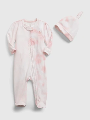 GAP Baby overal 100% bawełna organiczna pierwszy ulubiony tie-dye jednoczęściowy