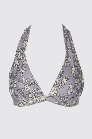 Trendyol Floral Patterned Neck Tie Bikini Top