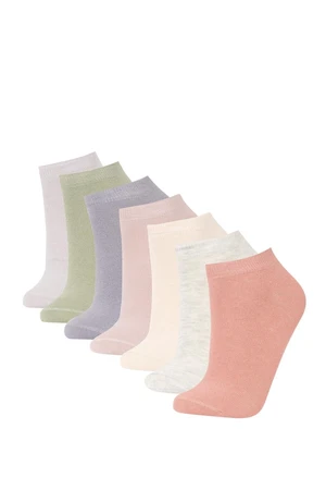 DEFACTO Women's 7-Piece Cotton Booties Socks