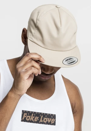 Unstructured 5-panel snapback khaki