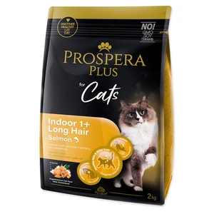 PROSPERA PLUS Indoor 1+ Salmon Long Hair Krmivo pre mačky 1 kus, Hmotnosť balenia (g): 2 kg