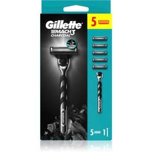 Gillette Mach3 Charcoal holicí strojek + náhradní břity 5 ks