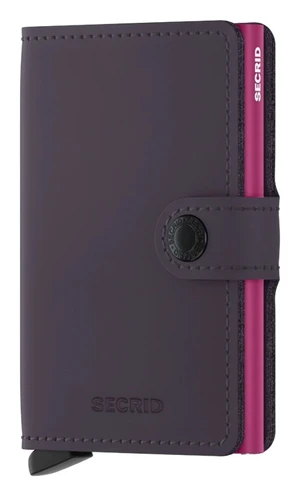 Secrid Miniwallet Matte Dark Purple-Fuchsia