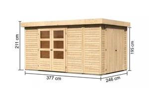 Dřevěný zahradní domek RETOLA 6 Dekorhome 377 cm