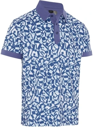 Callaway Birdseye View Allover Print Mens Bijou Blue 2XL Polo-Shirt