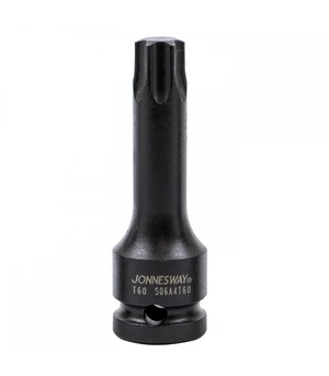 Zástrčné hlavice TORX 1/2", úderové, prodloužené 78 mm, různé velikosti - JONNESWAY Profil: Torx, Velikost čtyřhranu: 1/2", Velikost: T60