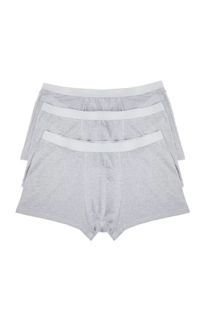 Trendyol Plus Size Gray 3-Pack Basic Boxer