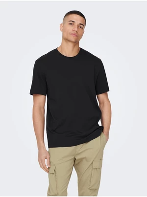 Men's Black Basic T-Shirt ONLY & SONS Max Life