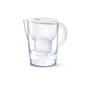 Filtrácia vody Brita Marella XL Memo biela filtračná kanvica • objem 3,5 l • objem prefiltrovanej vody 2,4 l • ergonomické držadlo • protišmykové dno 