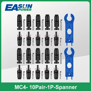 EASUN POWER 10Pairs X Connector Male Female Solar Connector Solar Panel Branch Series Connect For Solar Power System