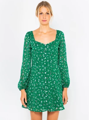 Green Floral Dress CAMAIEU - Women