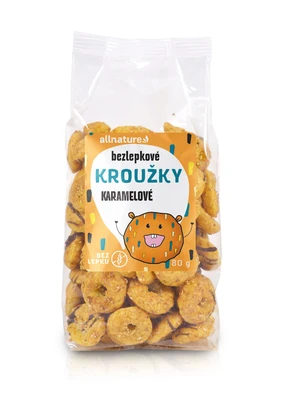 Allnature Kroužky karamelové 80 g