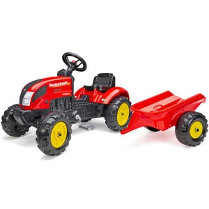 FALK Šlapací traktor 2058L Country Farmer s přívěsem - červený