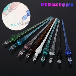 1PC Art Calligraphy Signature Writing Glass Dip Pen Painting Supplies Fountain Pen Filling Ink