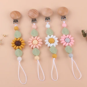 Baby Handmade Pacifier Chain Clip Dummy Nipples Holder Clips Babies Silicone Teething Chain Toy Gifts for Cute Baby Accessories