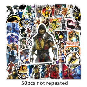 10/50PCS Cartoon Mortal Kombat Graffiti Sticker Laptop Guitar Skateboard Water Cup Mobile Phone Gift Toy Sticker Wholesale