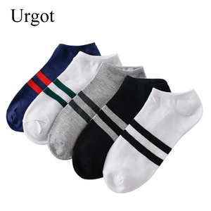 Urgot 3 Pairs/Lot Men's Socks Cotton Stripe Boat Socks All Seasons Summer Male Casual Harajuku Breathable Men Ankle Sock Meias