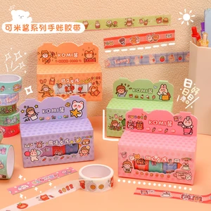 5Rolls/box cute ins style Washi Tape Set Decorative Masking Tape Cute Scrapbooking Adhesive Tape School Stationery Supplies