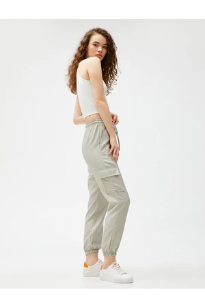 Koton Cargo Pants with a lace-up waist, pocket detail and elasticated legs.