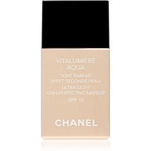 Chanel Vitalumière Aqua ultra lehký make-up pro zářivý vzhled pleti odstín 10 Beige SPF 15  30 ml