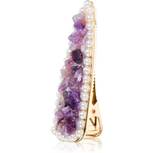 Crystallove Amethyst Hair Clip sponka do vlasov 1 ks