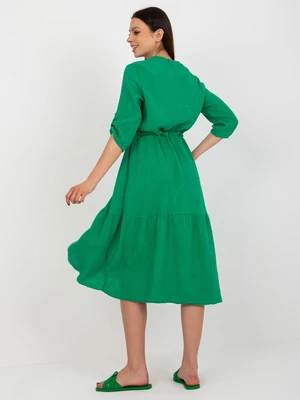 Green midi muslin dress OCH BELLA