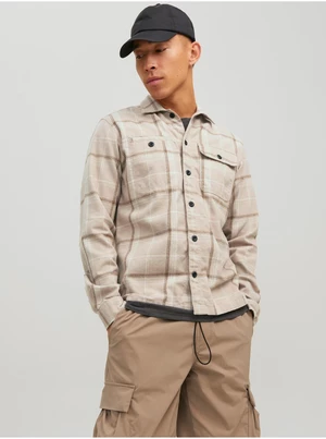 Cream Plaid Shirt Jack & Jones Ben - Men