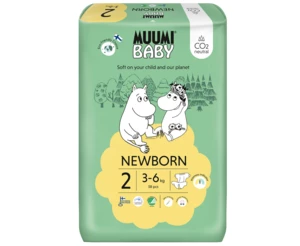 MUUMI BABY 2 Newborn 3–6 kg eko pleny 58 ks