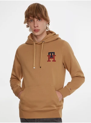 Hnědá pánská mikina s kapucí Tommy Hilfiger