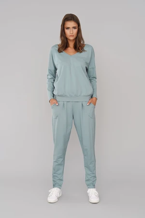 Karina Women's Long Sleeve Tracksuit, Long Pants - Mint