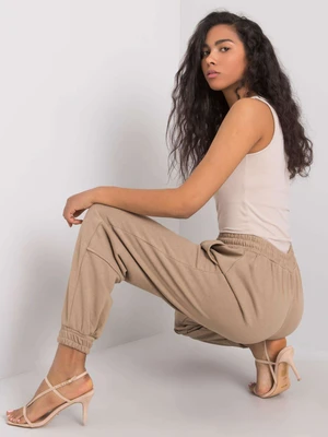 Dark Beige Cotton Sweatpants