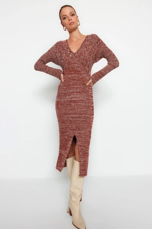 Trendyol Stone Midi Knitwear Gradient Dress