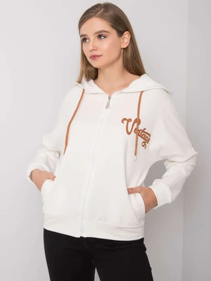 Ecru zippered sweatshirt