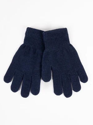 Yoclub Kids's Children's Basic Gloves RED-MAG4U-0050-002 Navy Blue