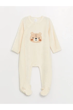 LC Waikiki Baby Crew Neck Long Sleeve Embroidery Detail Baby Boy Jumpsuit