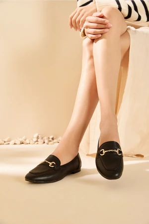 Yaya by Hotiç Black Women's Loafers