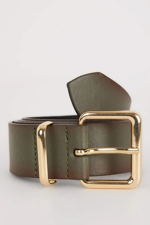 DEFACTO Woman Rectangle Clasp Faux Leather Jean Belt