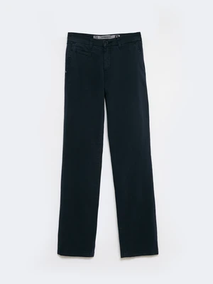 Big Star Woman's Chinos Trousers 190069 Dark Blue 404