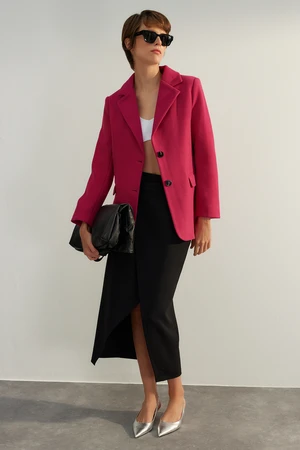 Trendyol Fuchsia Limited Edition Wool Woven Blazer Jacket