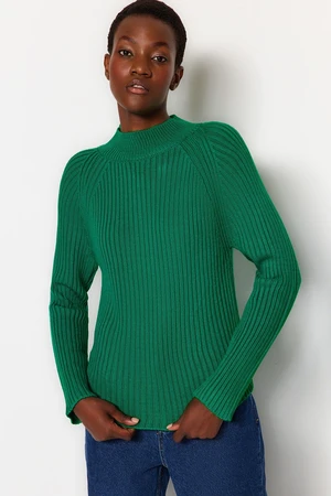 Trendyol Green Stand Up Knitwear Sweater