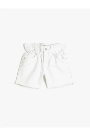 Koton Jeans Shorts with elasticated waist, pockets. Cotton