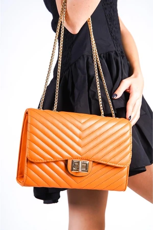 Capone Outfitters Shoulder Bag - Orange - Plain