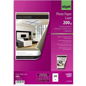 Sigel  LP344 fotografický papier A4 200 g/m² 200 listov obojstranne potlačiteľný, vysoko lesklý, optimalizovaný pre tlač