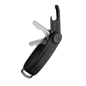 Orbitkey Kožená kľúčenka Orbitkey 2.0 Crazy Horse - All-Black + Multitool