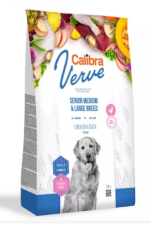 Calibra Verve Dog Medium/Large Senior Chicken/Duck Grain-free - 12kg