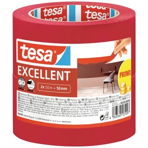 tesa EXCELLENT 56549-00000-00 krepová lepiaca páska  červená (d x š) 50 m x 50 mm 2 ks