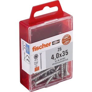 Fischer  657463 skrutka do dreva 4 mm 35 mm krížová dražka Pozidriv     glavanizované zinkom 25 ks