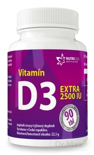 NUTRICIUS Vitamín D3 EXTRA 2500 IU